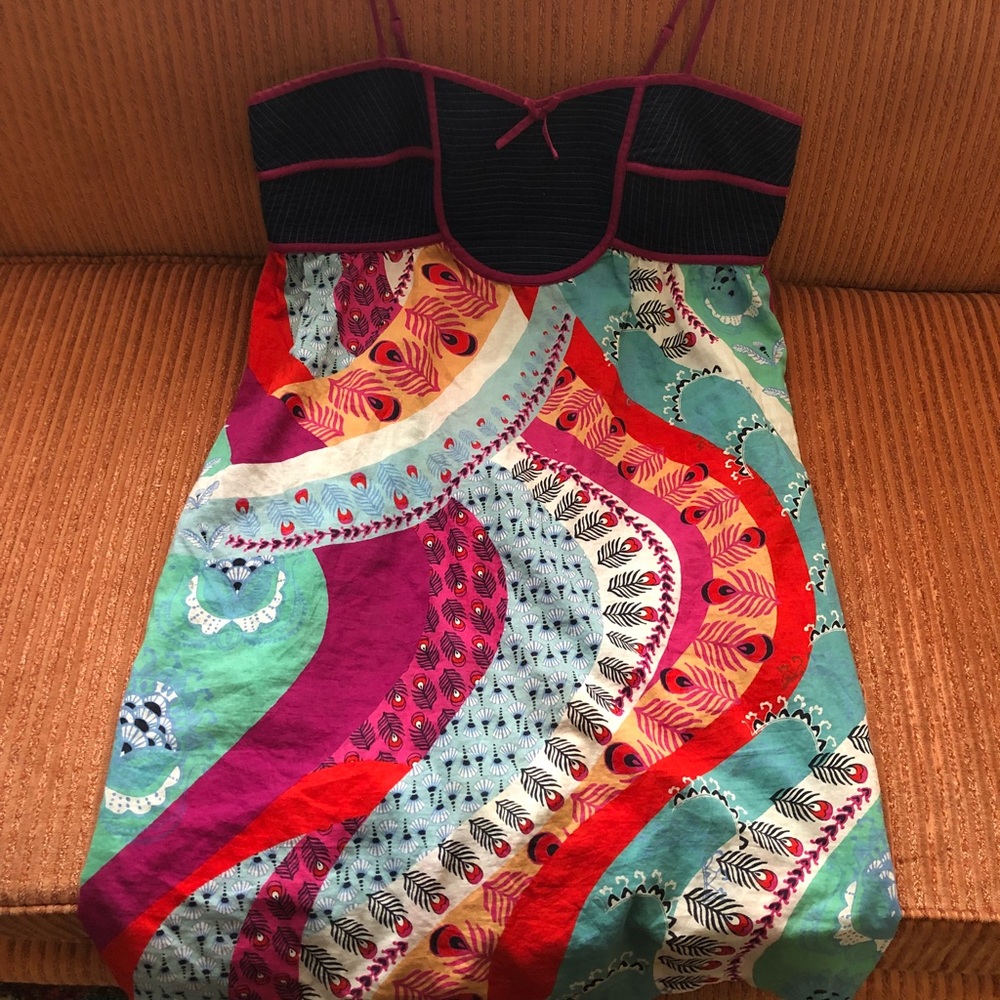 Anthropologie brightly colored cotton nightgown